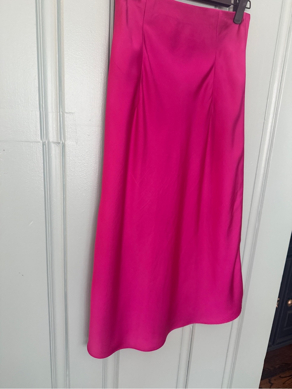 J. Crew Fuchsia Satin Midi Skirt - Picture 2 of 4